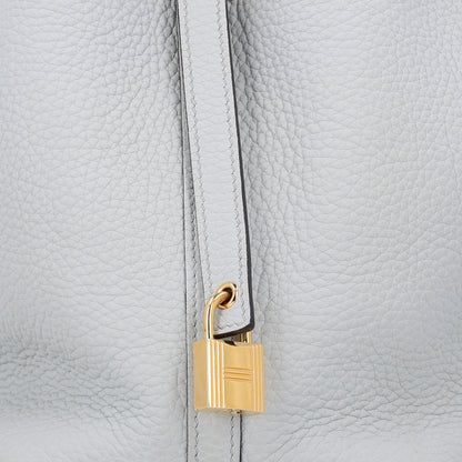 Hermes Taurillon Clemence Picotin Lock 18 PM Bleu Pale 8 of 10