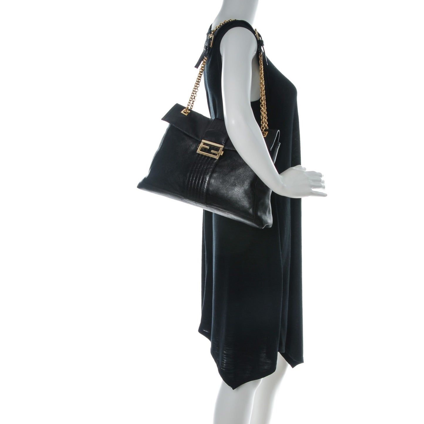 Calfskin Maxi Baguette Black