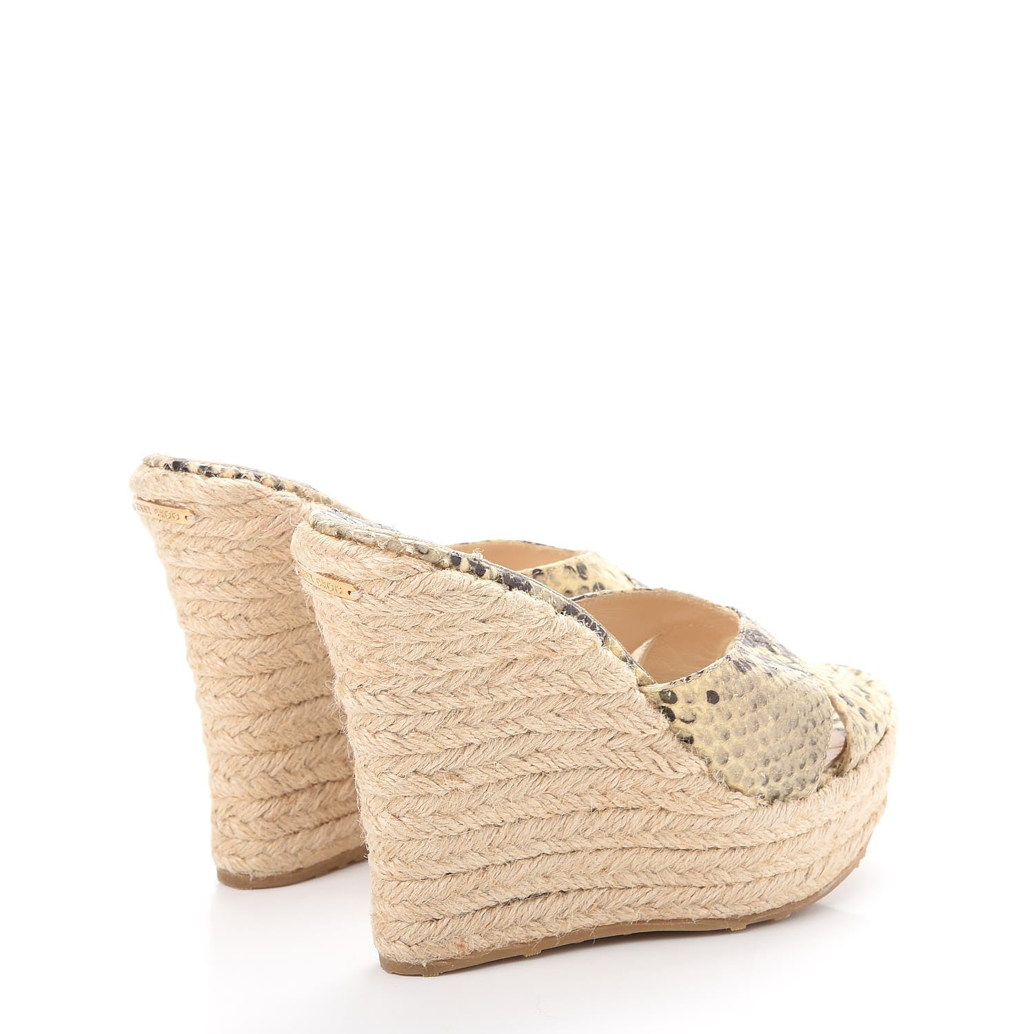 Jimmy Choo Python Phyllis Espadrille Wedges 36 Natural 4 of 14