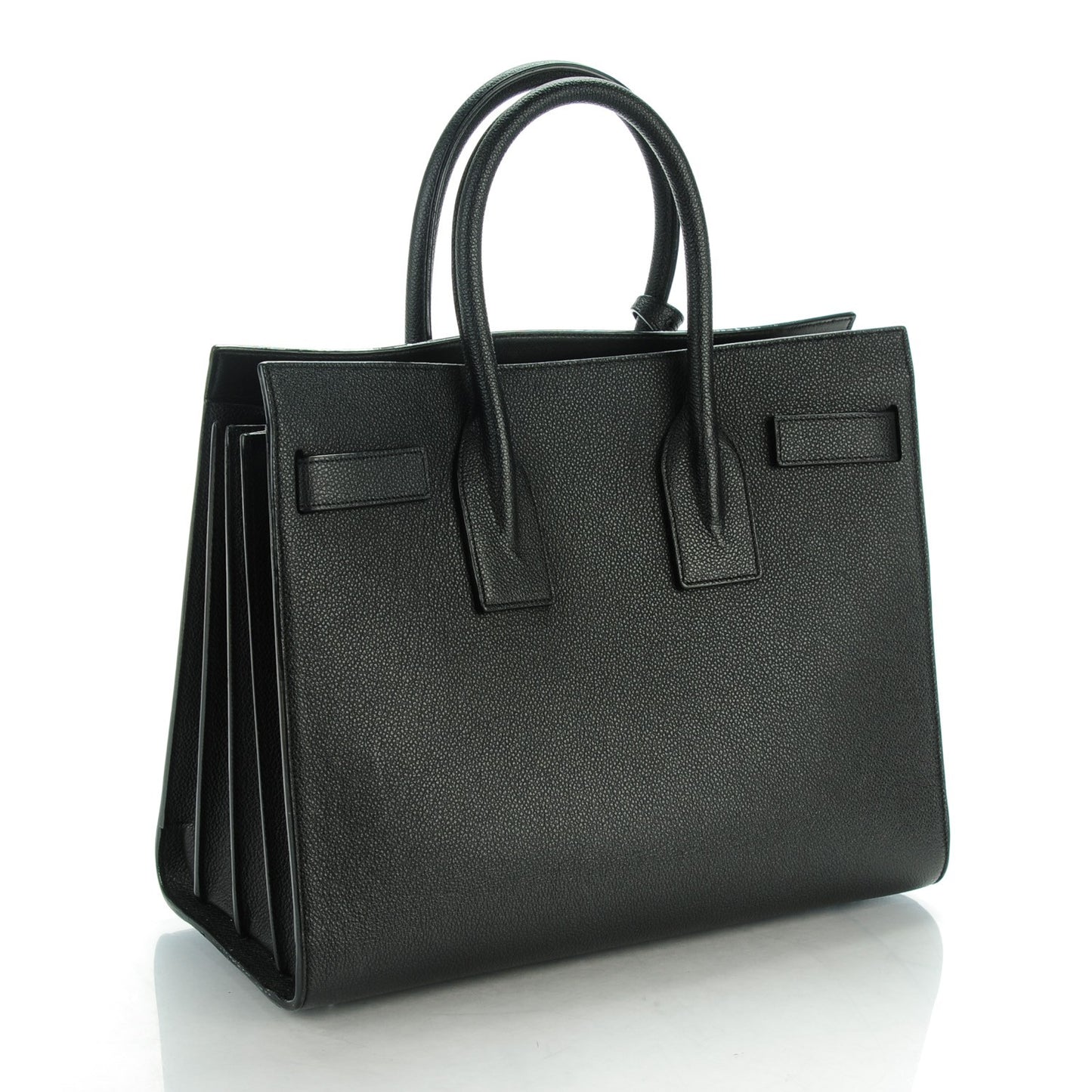 Grained Calfskin Small Sac De Jour Black