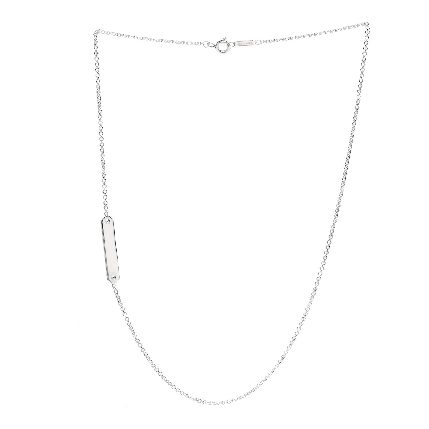 Sterling Silver Tag Chain Necklace