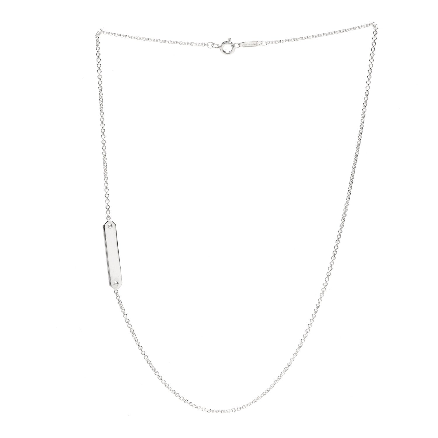 Tiffany Sterling Silver Tag Chain Necklace 3 of 6