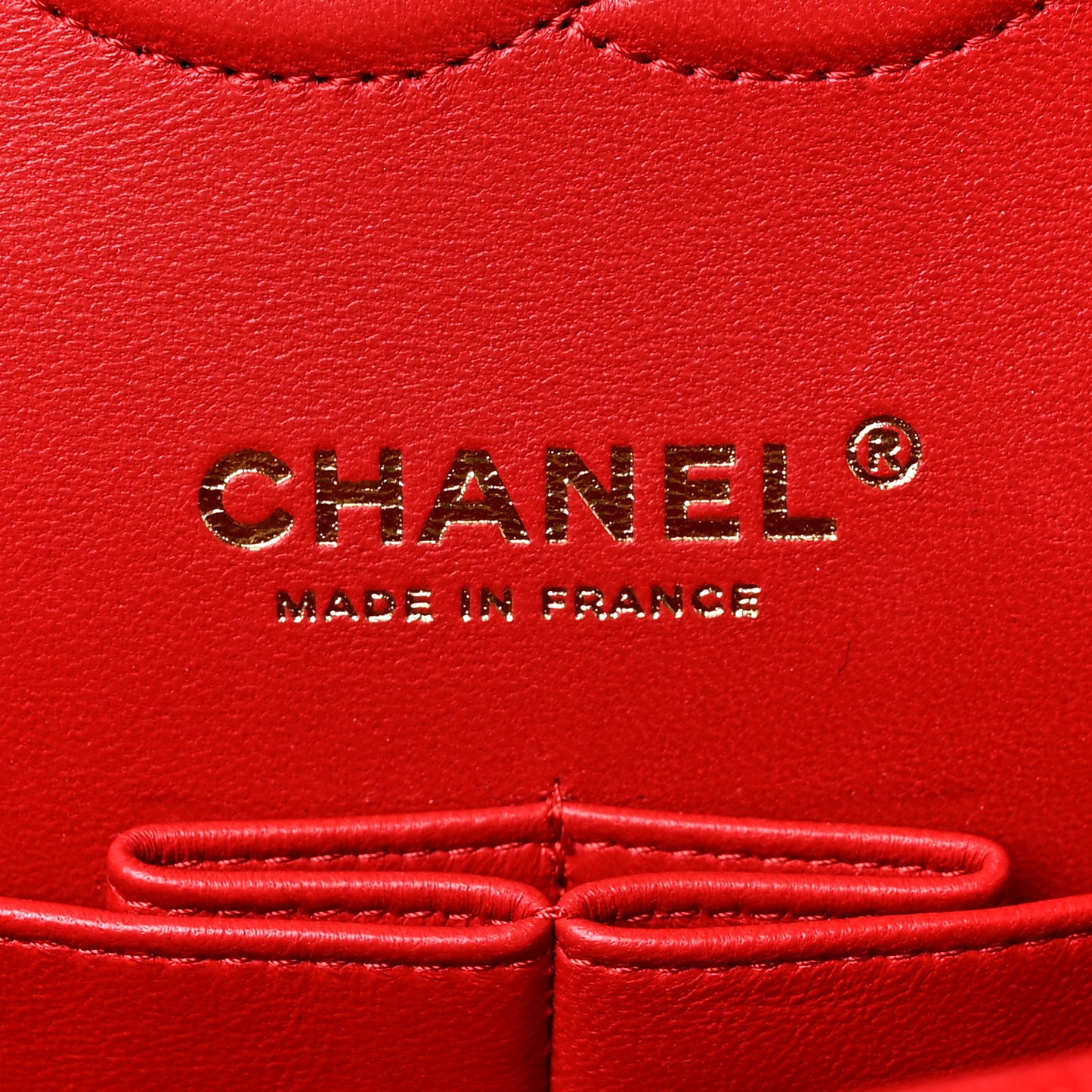 Caviar Quilted Medium Double Flap Red