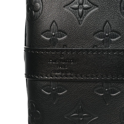 Louis Vuitton Calfskin Shadow Monogram Keepall Bandouliere 50 Black 5 of 7