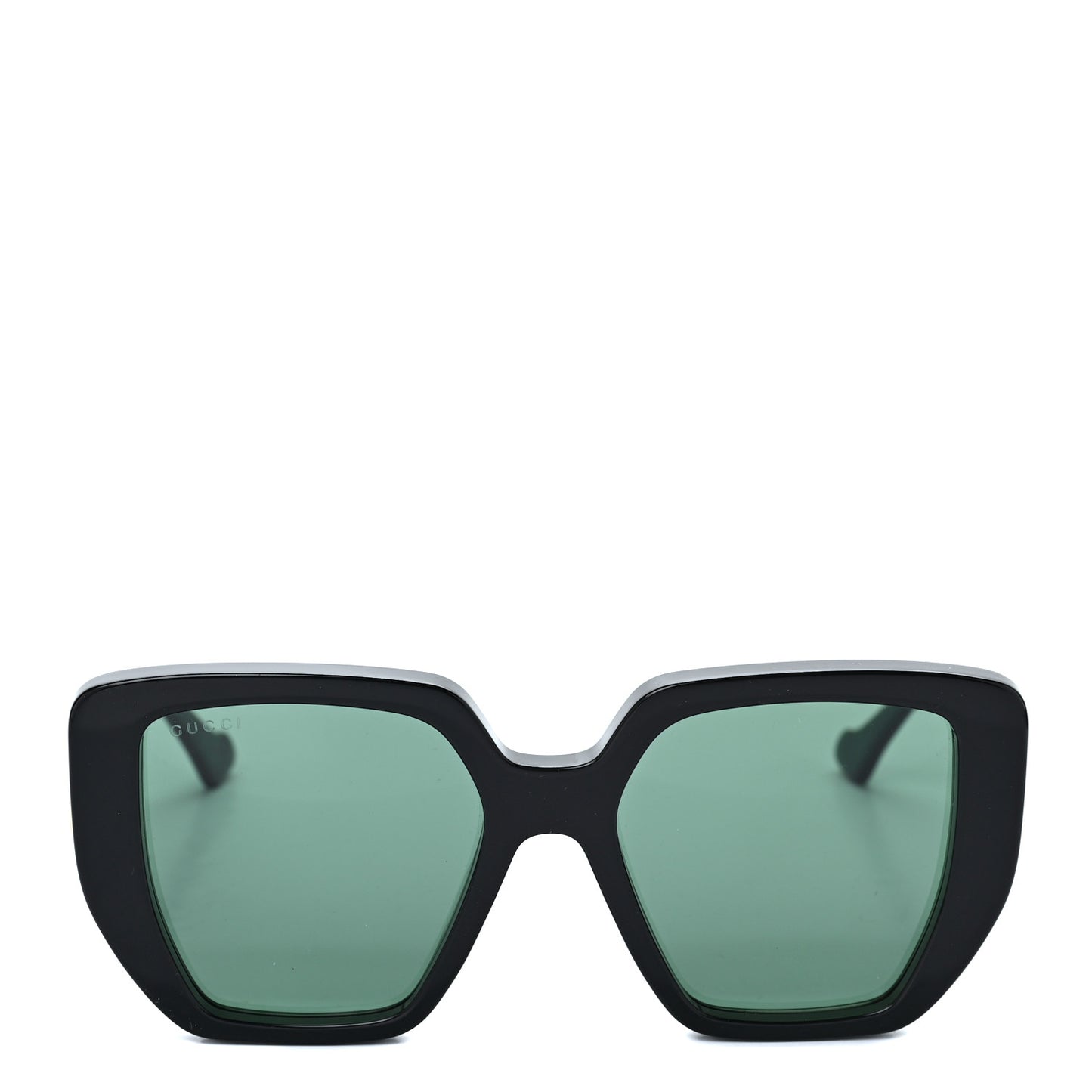 Acetate Square Frame Sunglasses GG0956S Green Black