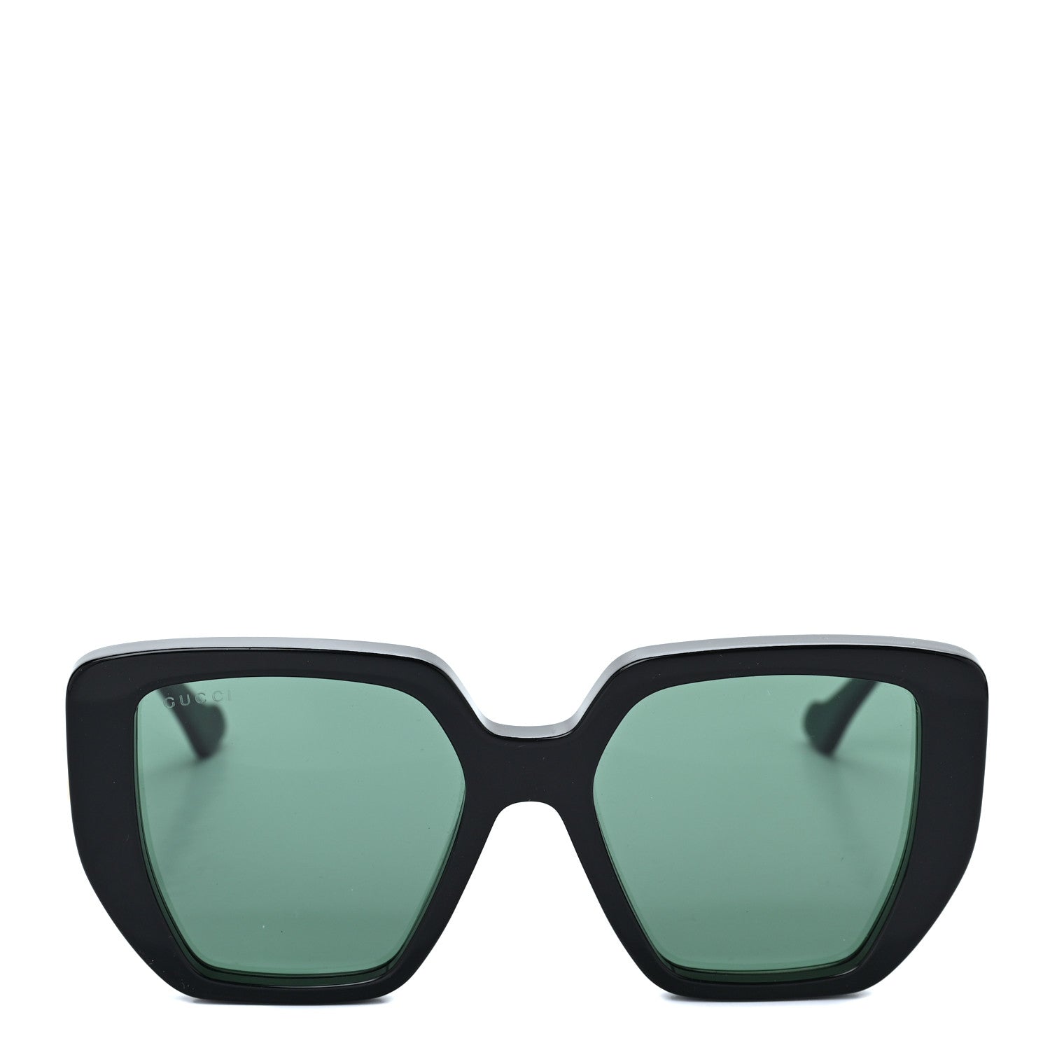 Gucci Acetate Square Frame Sunglasses GG0956S Green Black 2 of 8