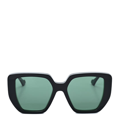 Gucci Acetate Square Frame Sunglasses GG0956S Green Black 2 of 8