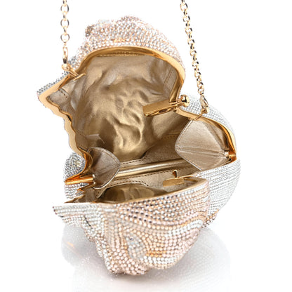Judith Leiber Swarovski Crystal Lion Minaudiere Clutch Champagne Multicolor 4 of 4