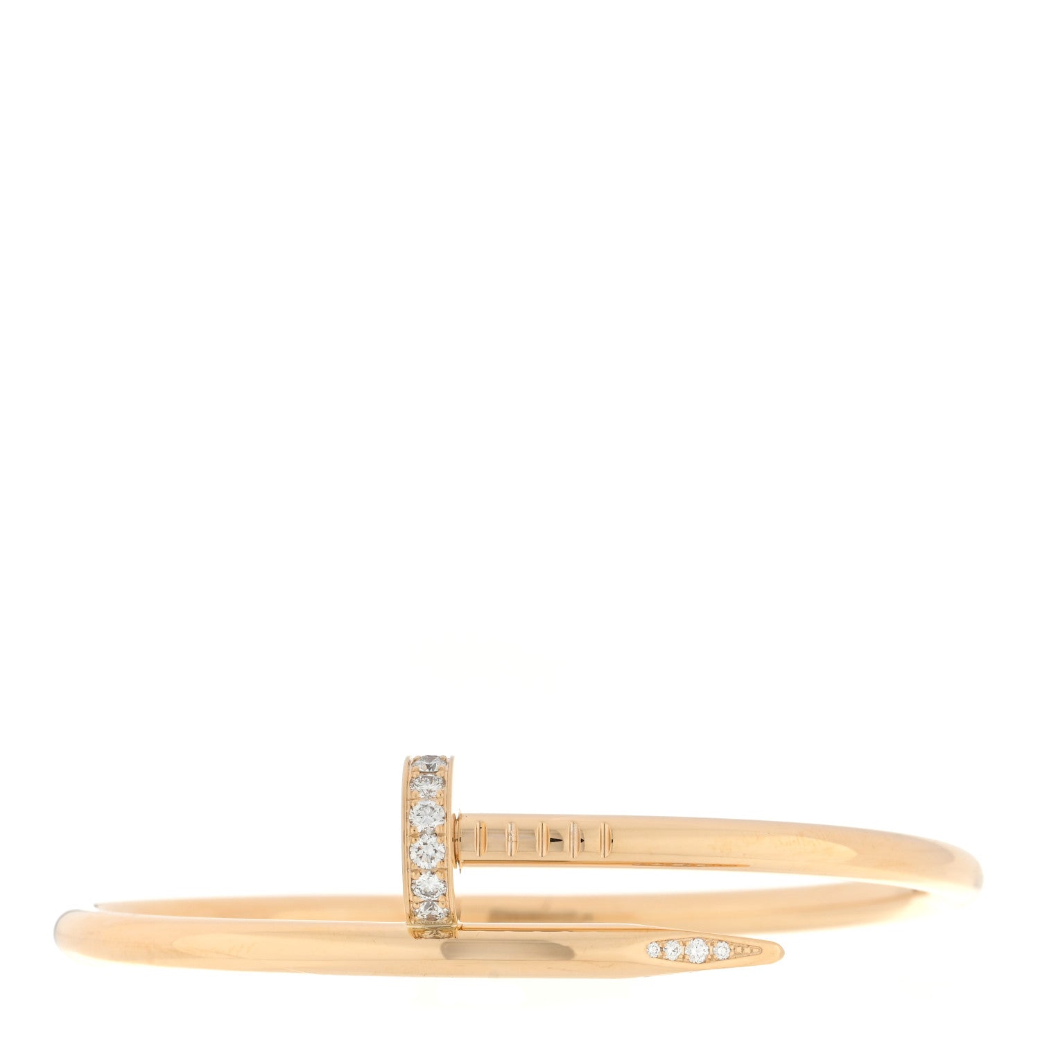 Cartier 18K Yellow Gold Diamond Juste Un Clou Bracelet 16 1 of 4