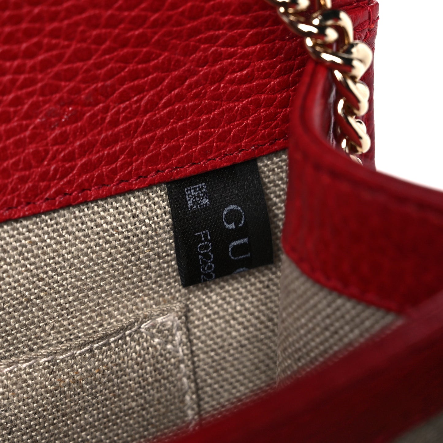 Dollar Calfskin Small Interlocking G Shoulder Bag Red
