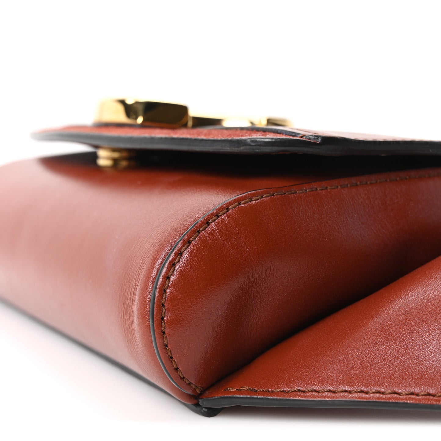 Calfskin Suede C Belt Bag Sepia Brown