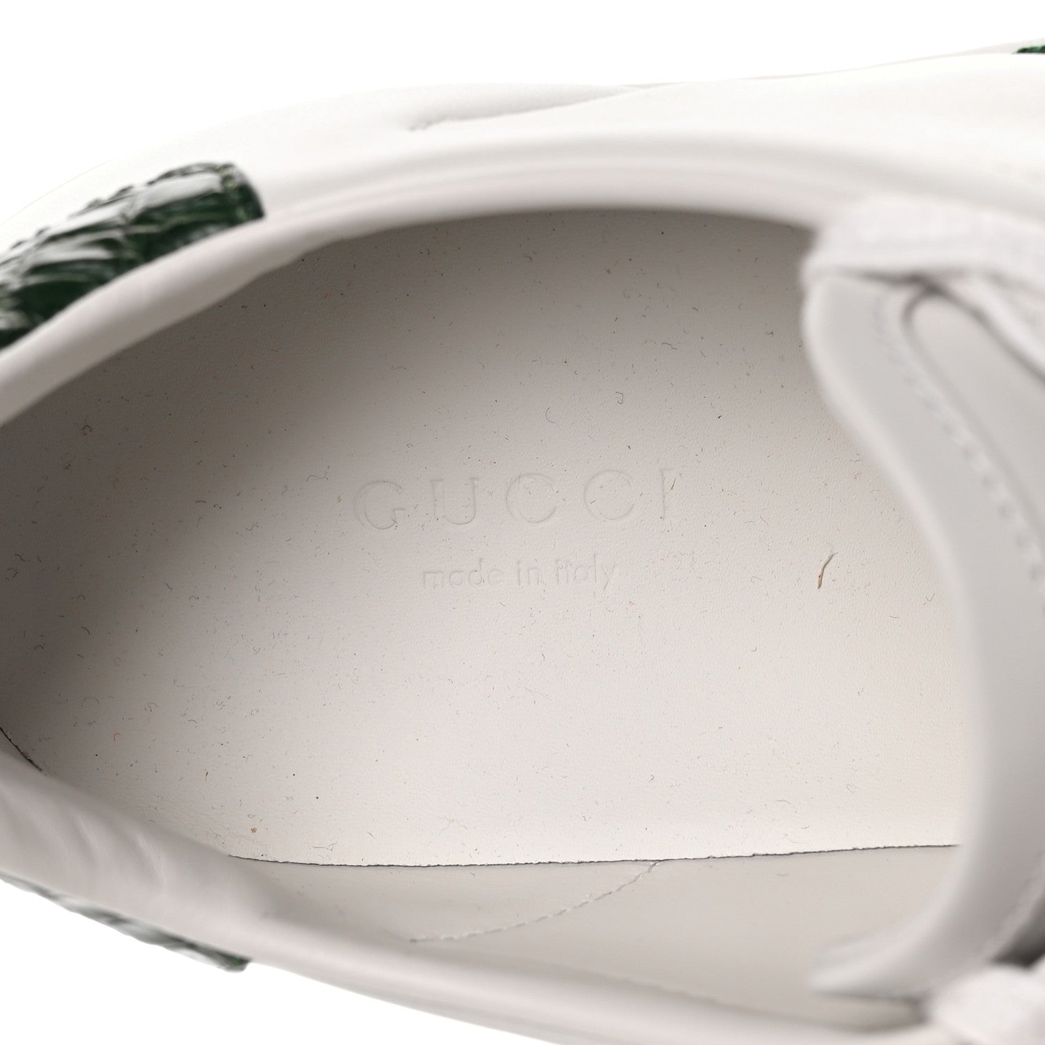 Gucci Calfskin Crocodile Web Womens Ace Sneakers 37 White Green 8 of 8