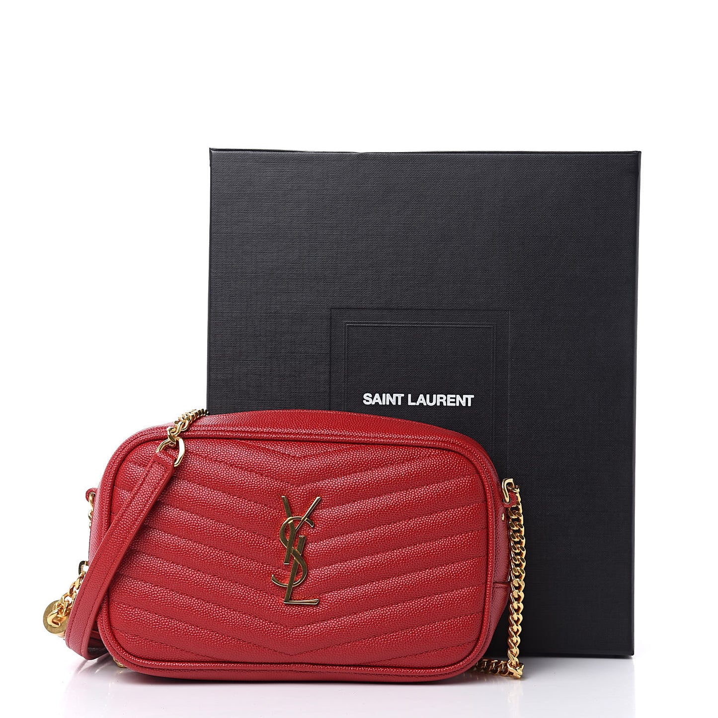 Grain De Poudre Matelasse Monogram Mini Lou Camera Bag Eros Red