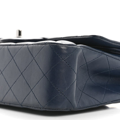 Chanel Lambskin Quilted Medium Double Flap Navy 10 of 12