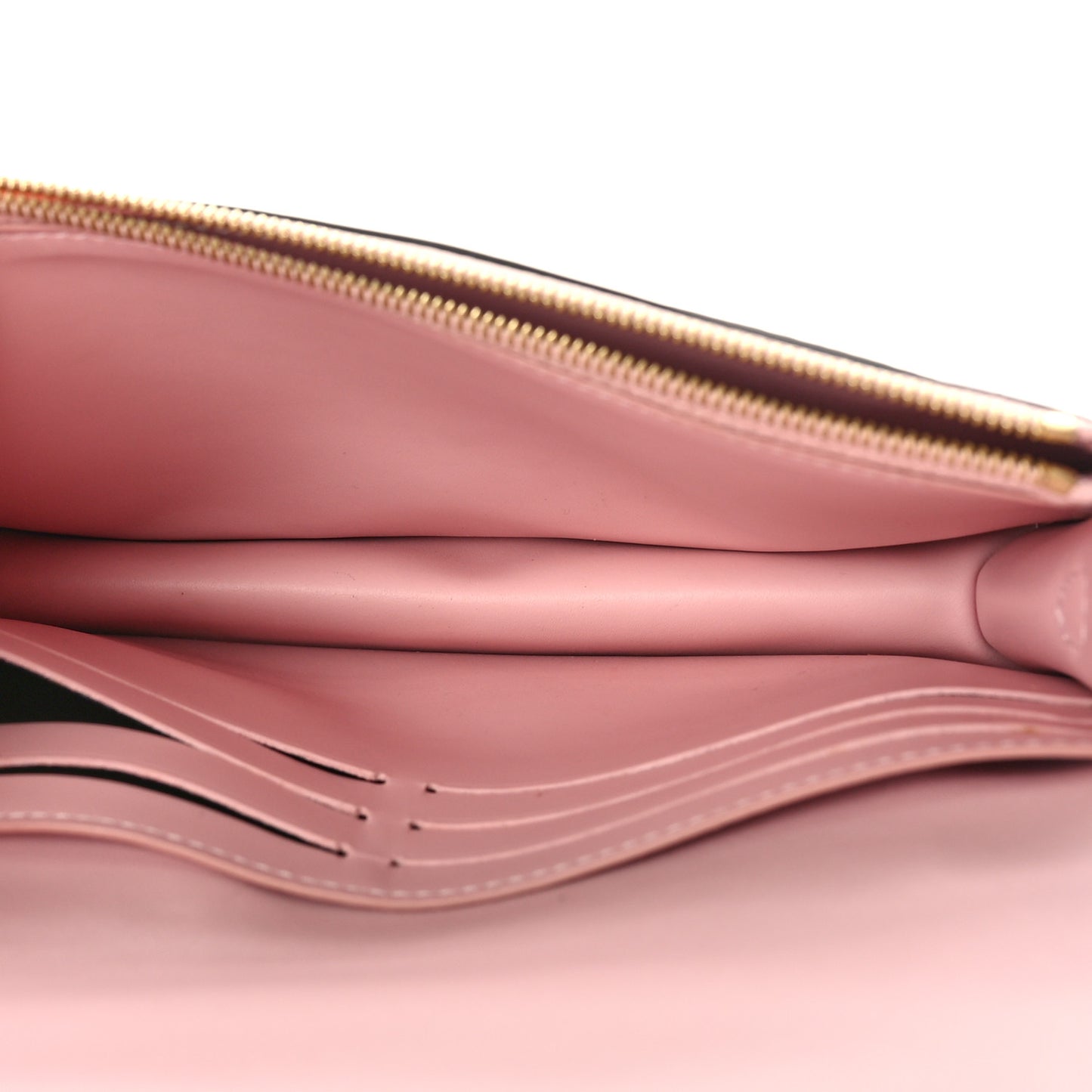 Monogram Flore Chain Wallet Rose Ballerine
