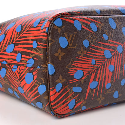 Louis Vuitton Monogram Jungle Dots Neo Neverfull MM Coquelicot Denim 9 of 12
