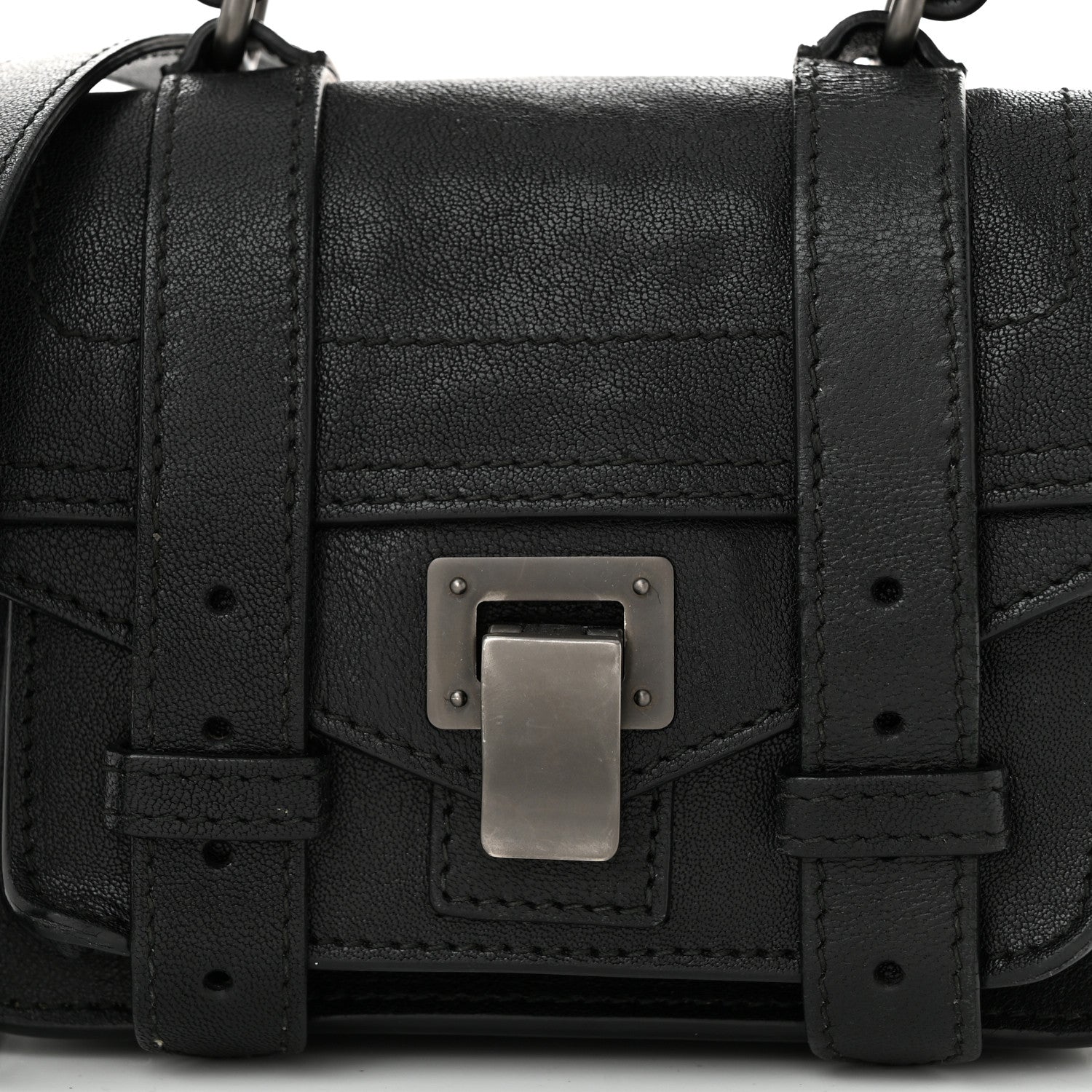 Proenza Schouler Lambskin Micro PS1 Satchel Black 7 of 9