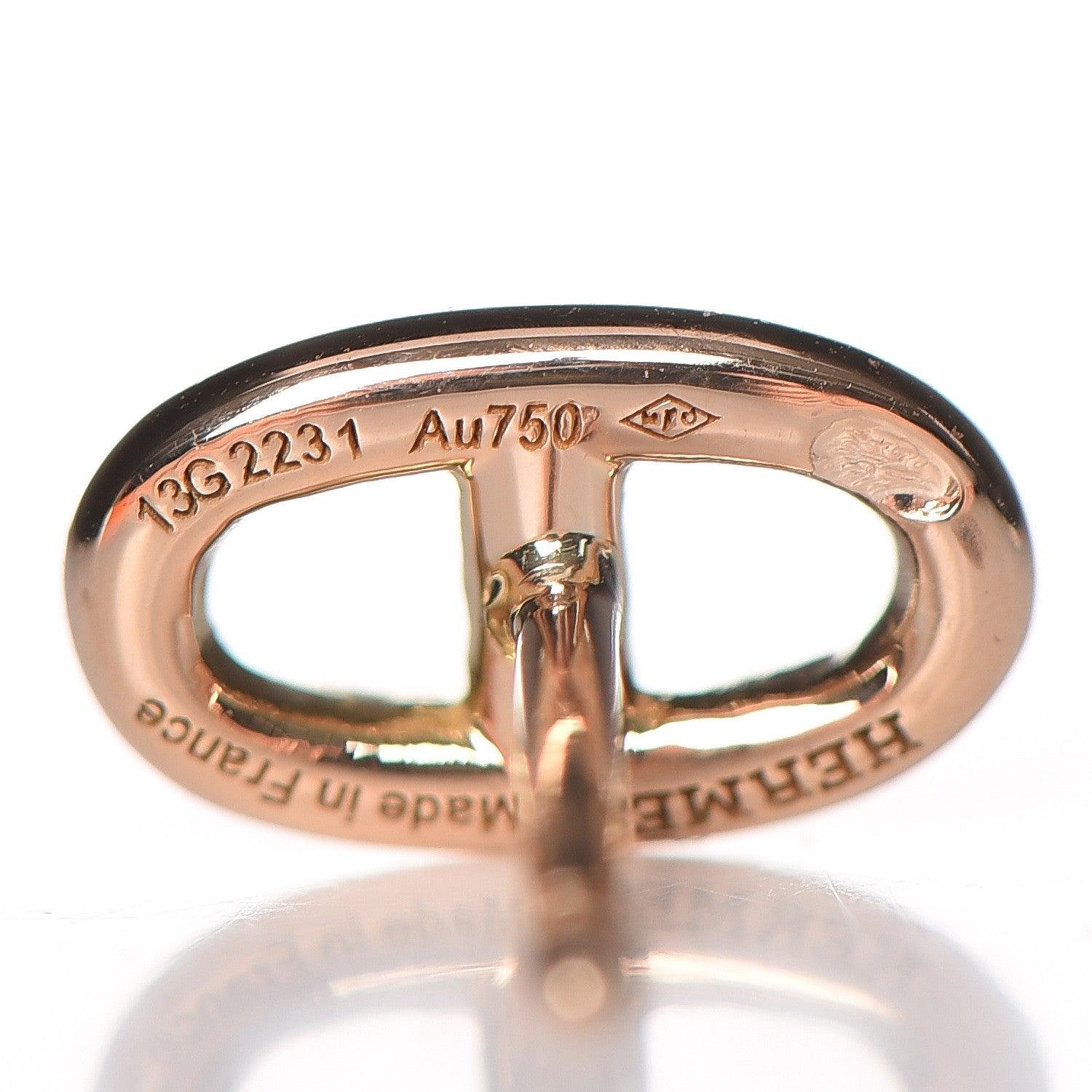 Hermes 18K Rose Gold TPM Farandole Stud Earrings 4 of 6