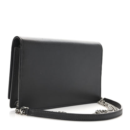 Saint Laurent Smooth Calfskin Classic Monogram Kate Tassel Chain Wallet Asphalt 3 of 9
