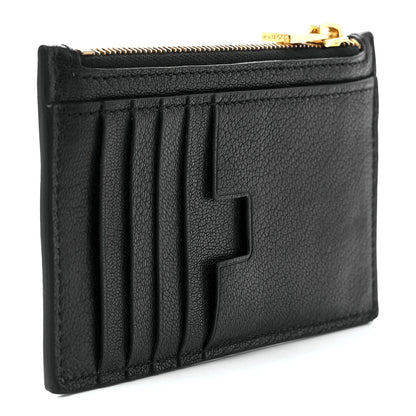 Tom Ford Grained Calfskin Zip Pouch Card Holder Black 2 of 10