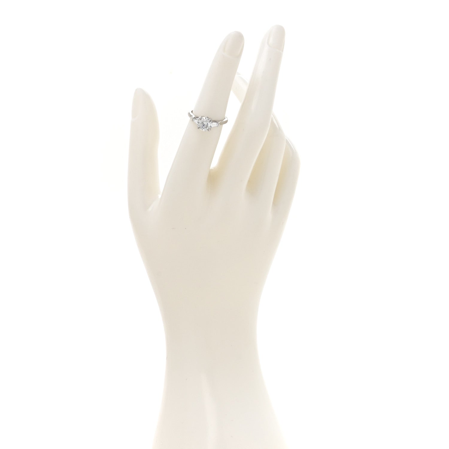Harry Winston Platinum Diamond 1.02ct Classic Winston Round Brilliant Engagement Ring 50 5.25 2 of 6