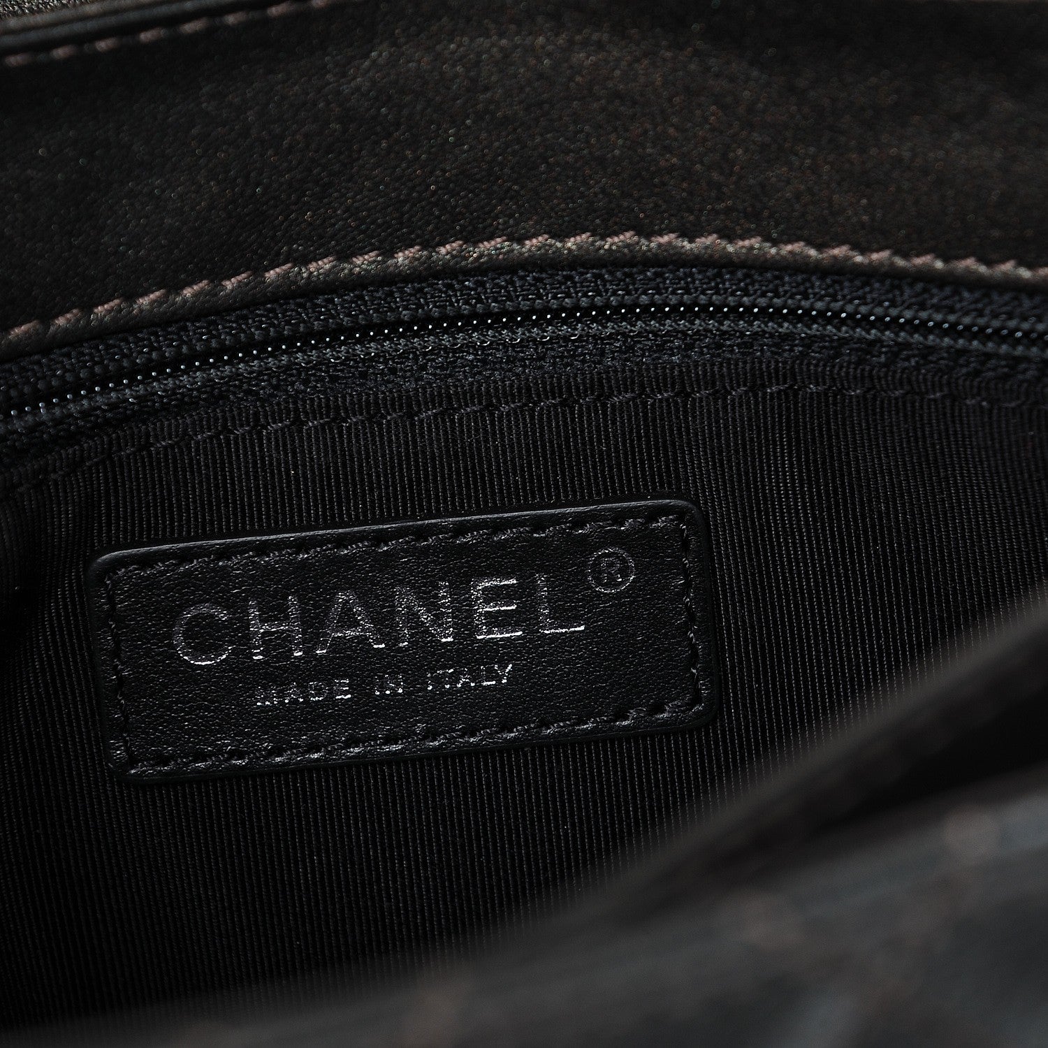 Chanel Metallic Goatskin Quilted Small Rock In Rome Flap Charcoal 6 of 8