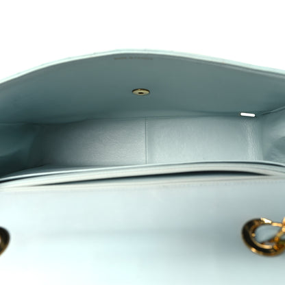 Chanel Lambskin Quilted Jumbo Single Flap Light Blue 5 of 10