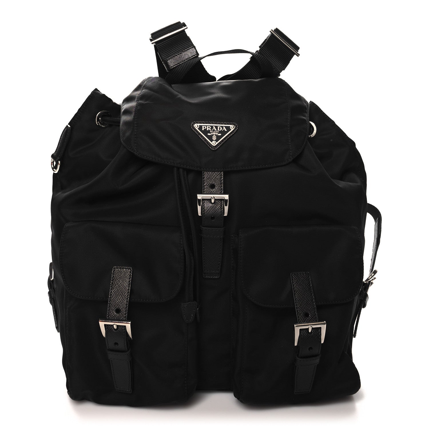 Prada Nylon Vela Medium Backpack Black 1 of 11