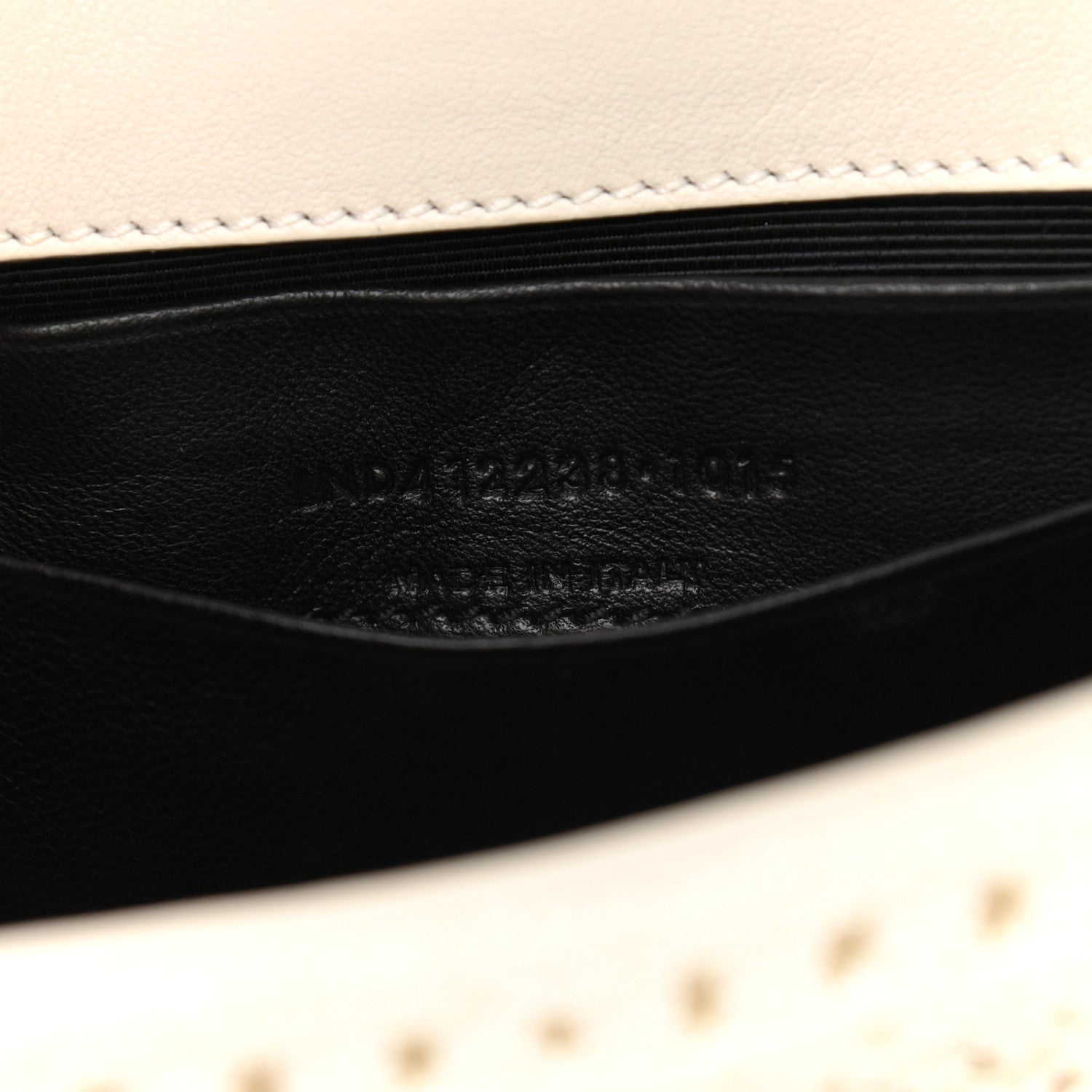 Saint Laurent Calfskin Crochet Baby Monogram Chain Satchel White 8 of 13