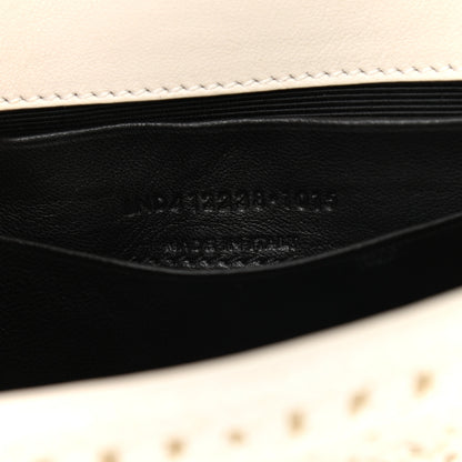 Saint Laurent Calfskin Crochet Baby Monogram Chain Satchel White 8 of 13