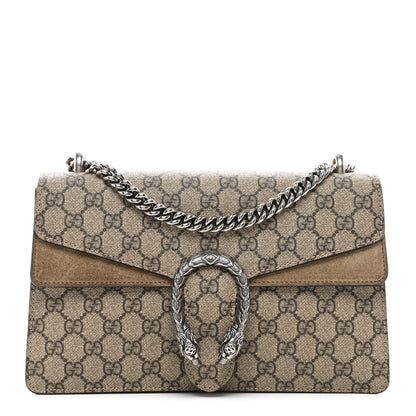 Gucci GG Supreme Monogram Small Dionysus Shoulder Bag Taupe 1 of 17