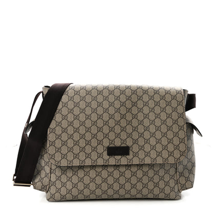 Gucci GG Plus Monogram Messenger Diaper Bag Dark Brown 1 of 9