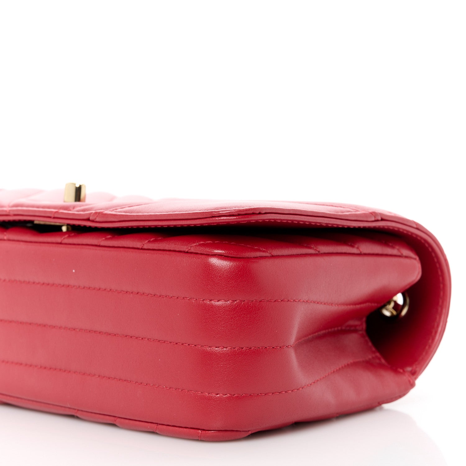 Chanel Calfskin Chevron Quilted Mini Statement Flap Red 11 of 12