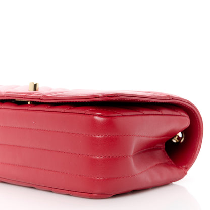 Chanel Calfskin Chevron Quilted Mini Statement Flap Red 11 of 12