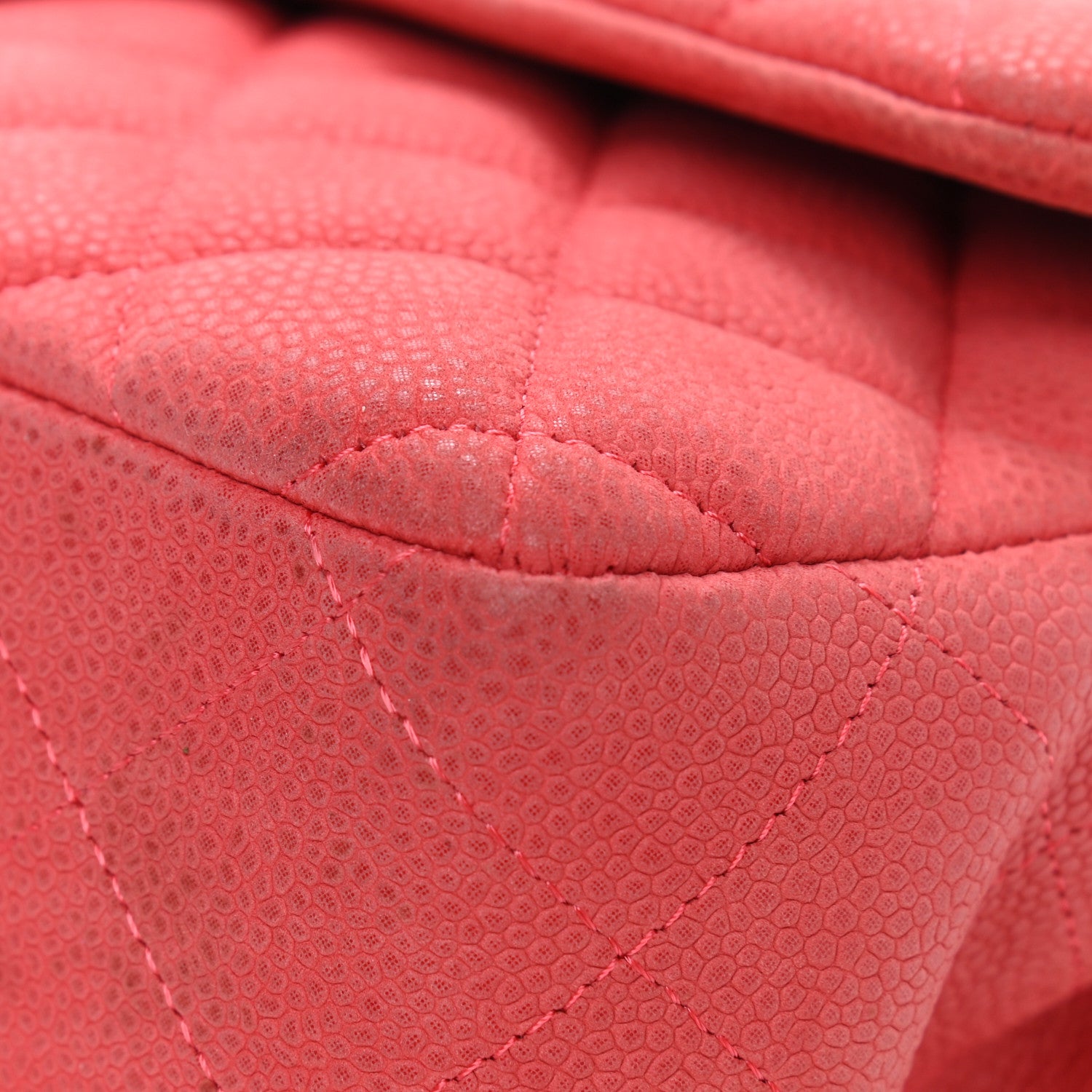 Chanel Iridescent Caviar Quilted Jumbo Double Flap Red 15 of 17