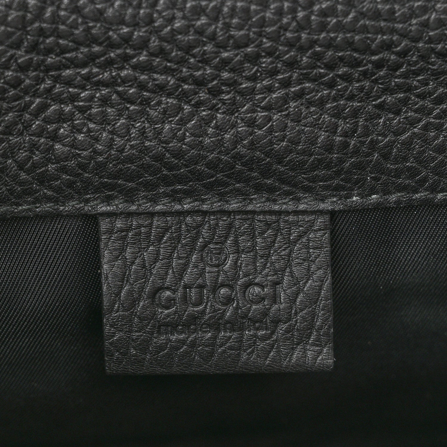 Gucci Pebbled Calfskin Soho Flap Belt Bag Black 6 of 11
