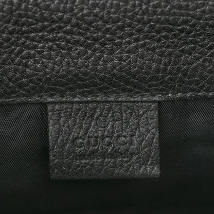 Gucci Pebbled Calfskin Soho Flap Belt Bag Black 6 of 11