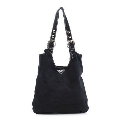 Prada Suede Scamosciato Hobo Blue 1 of 10