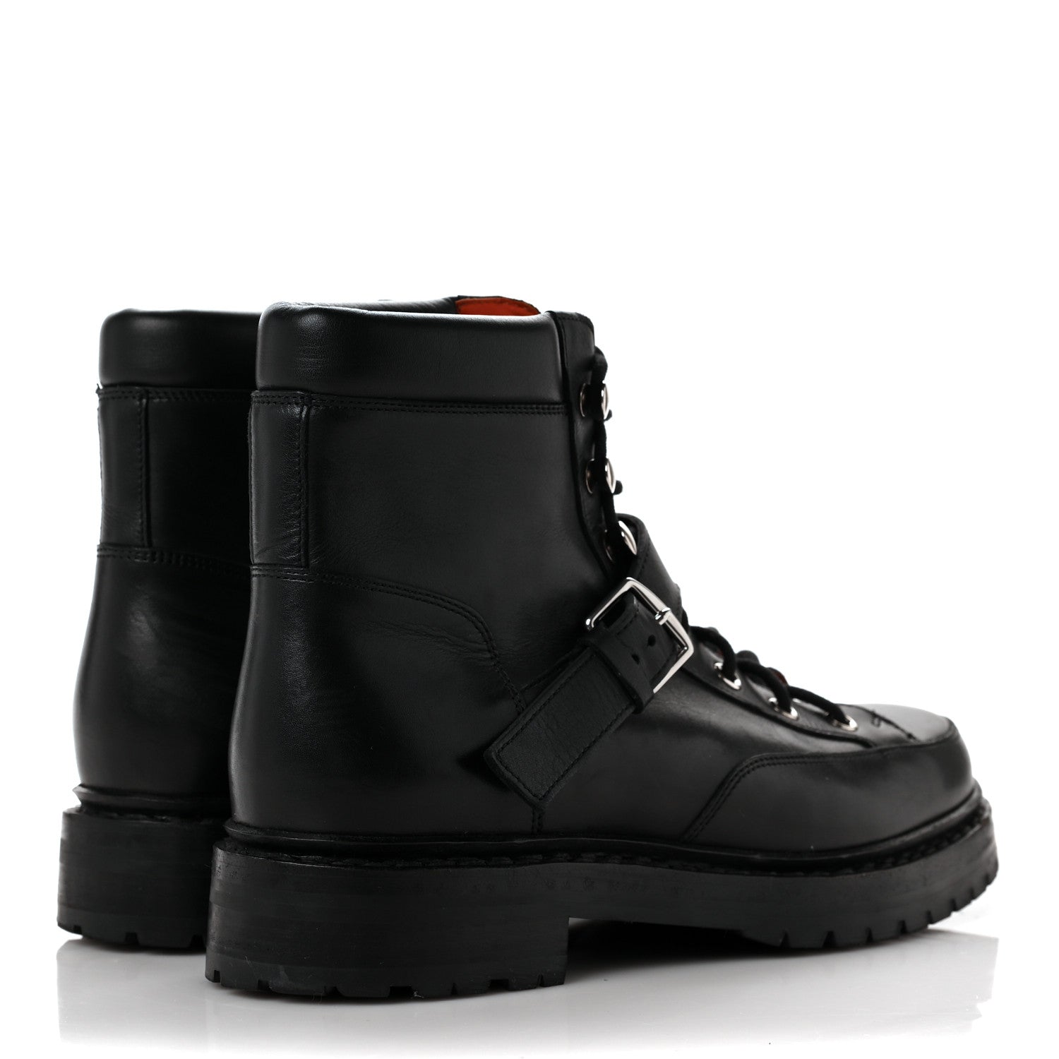 Hermes Calfskin Womens Hiking Boots 36 Black 4 of 8