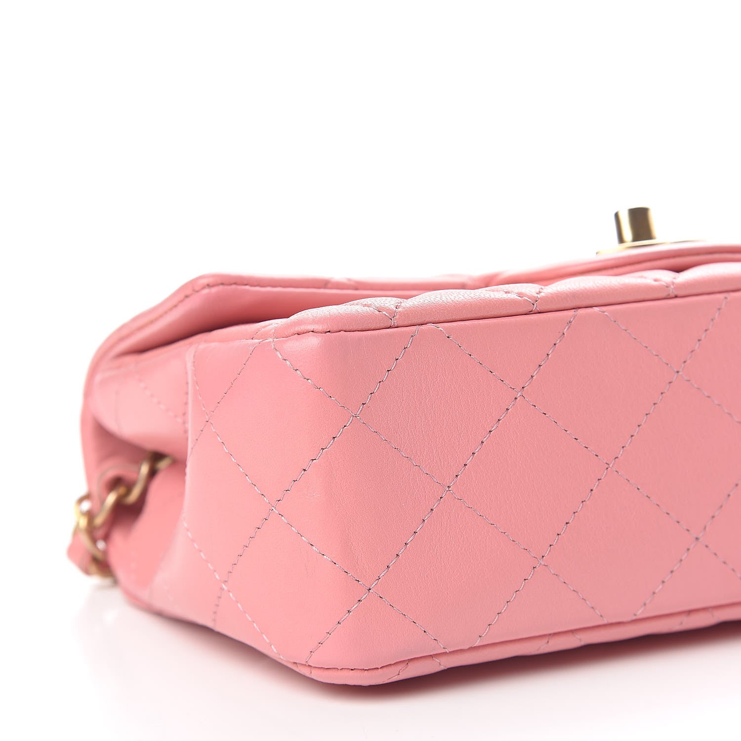 Chanel Lambskin Quilted Mini Rectangular Flap Pink 8 of 12