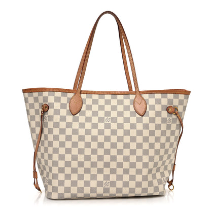 Louis Vuitton Damier Azur Neo Neverfull MM Rose Ballerine 1 of 14
