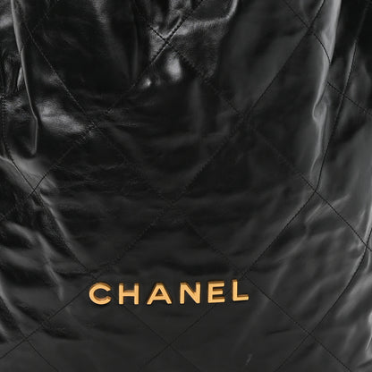 Chanel Shiny Calfskin Quilted Large Chanel 22 Black 9 of 11