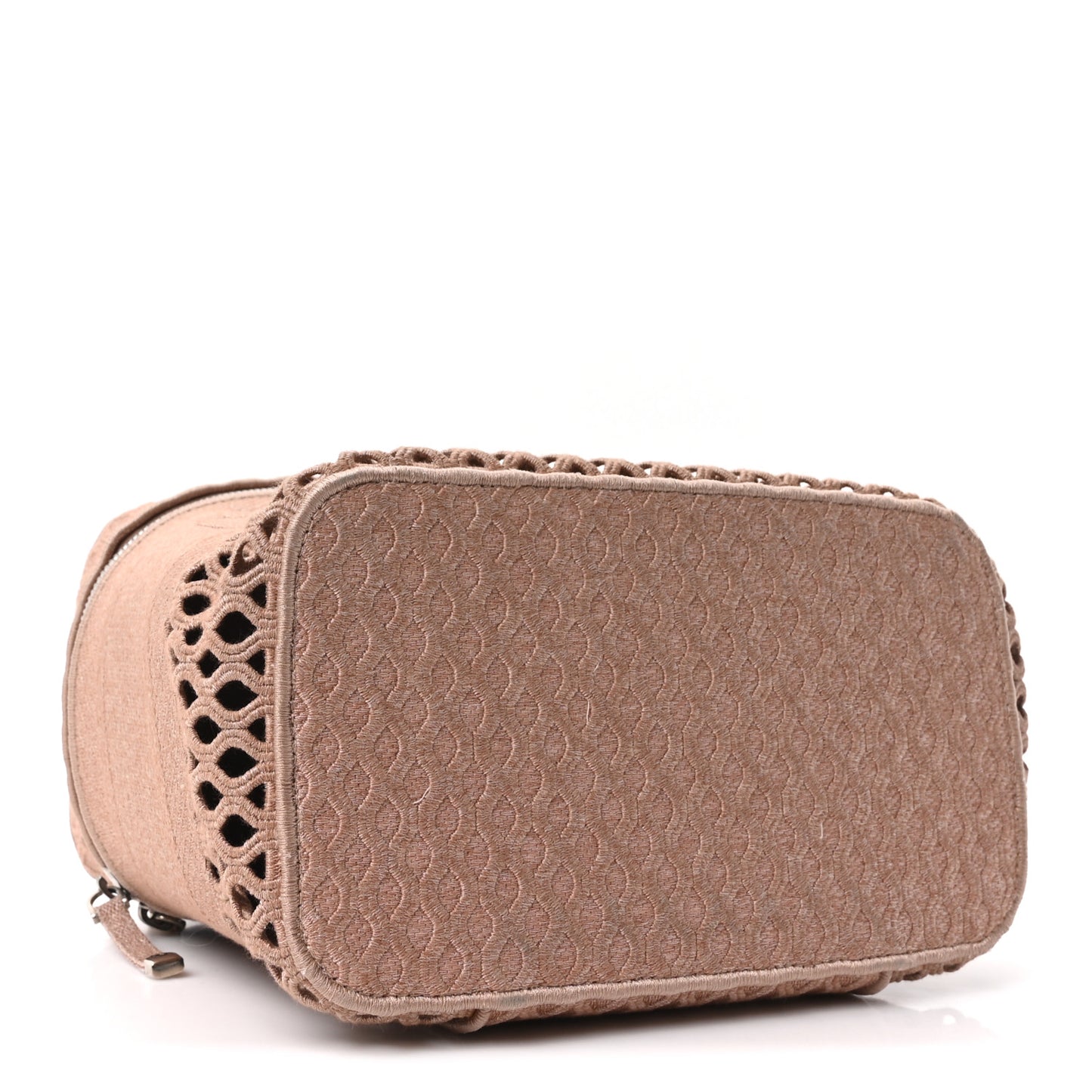 Mesh Embroidered Diortravel Vanity Case Clay