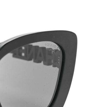Chanel Acetate Strass Polarized Square Sunglasses 5422-B Black 7 of 8