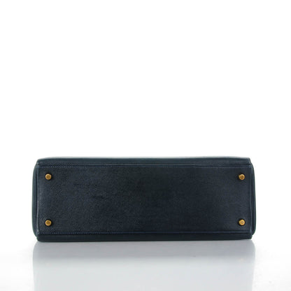 Hermes Courchevel Kelly Retourne 35 Bleu Marine 6 of 27