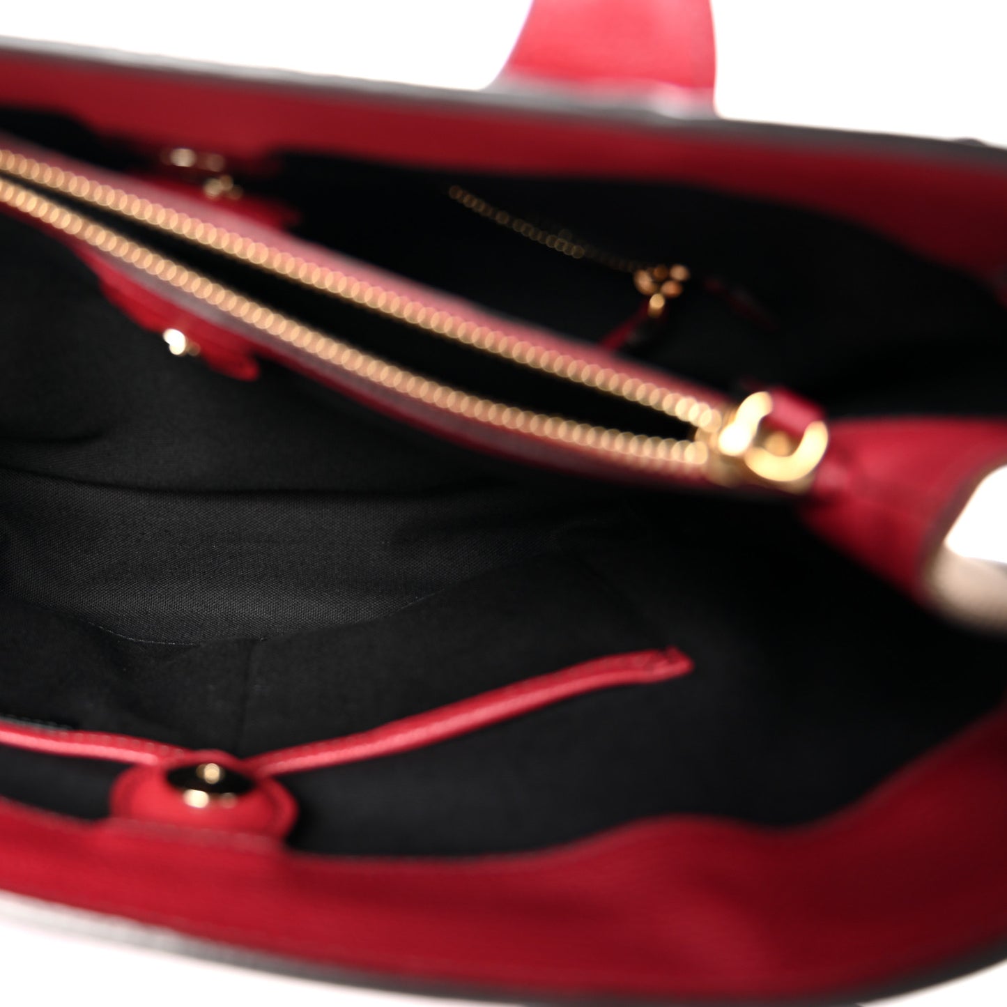 Grainy Calfskin House Check Medium Banner Tote Red