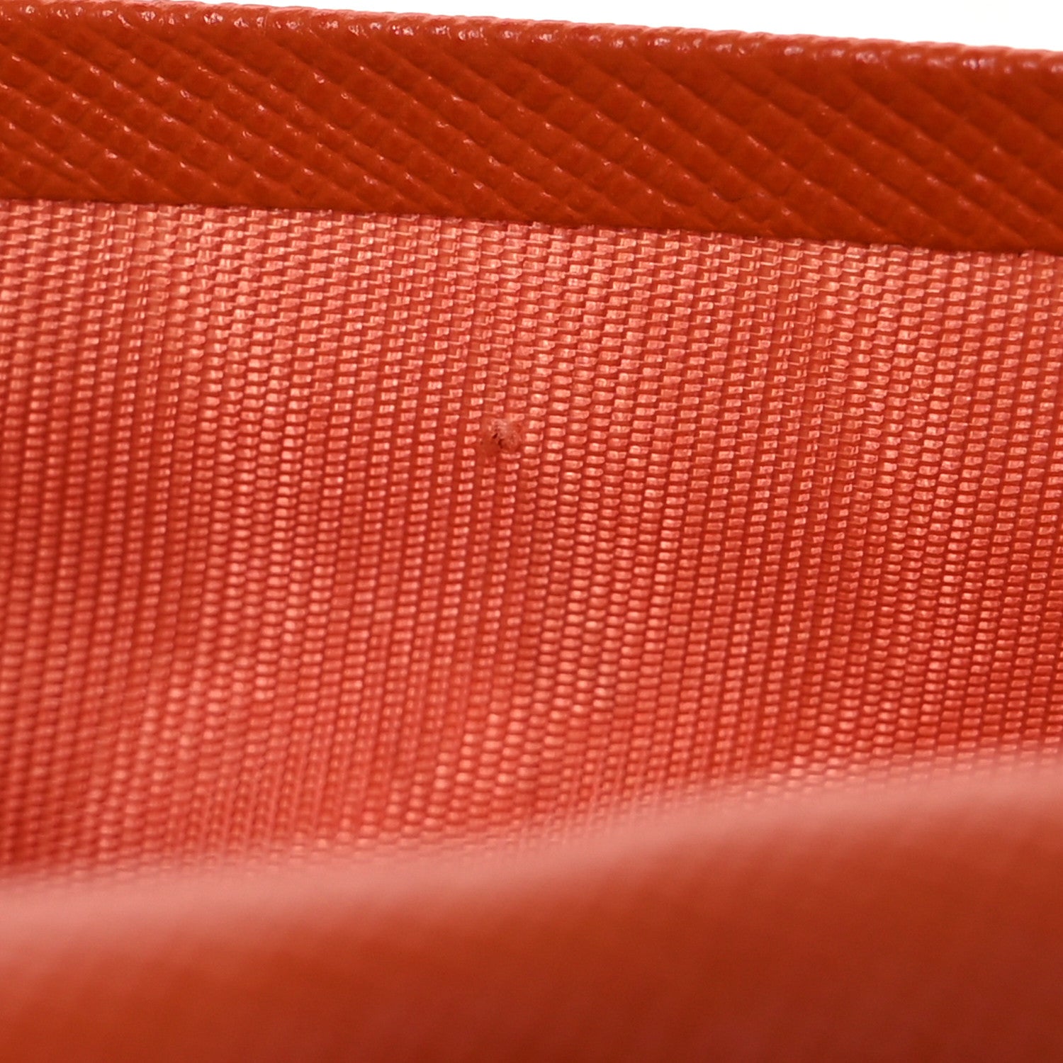 Prada Tessuto Impuntu Triangle Continental Flap Wallet Orange 17 of 19