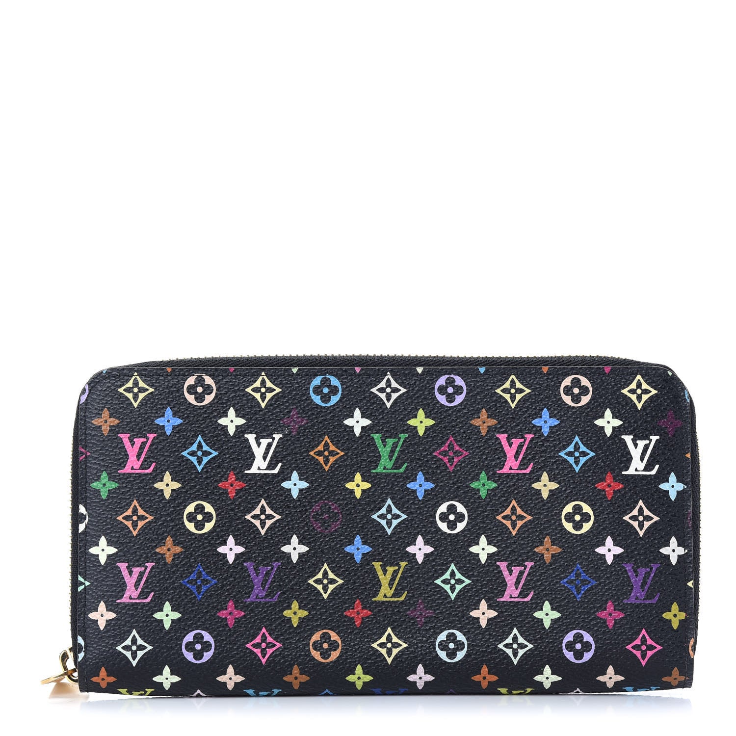 Louis Vuitton Monogram Multicolor Zippy Wallet Black Grenade 1 of 7