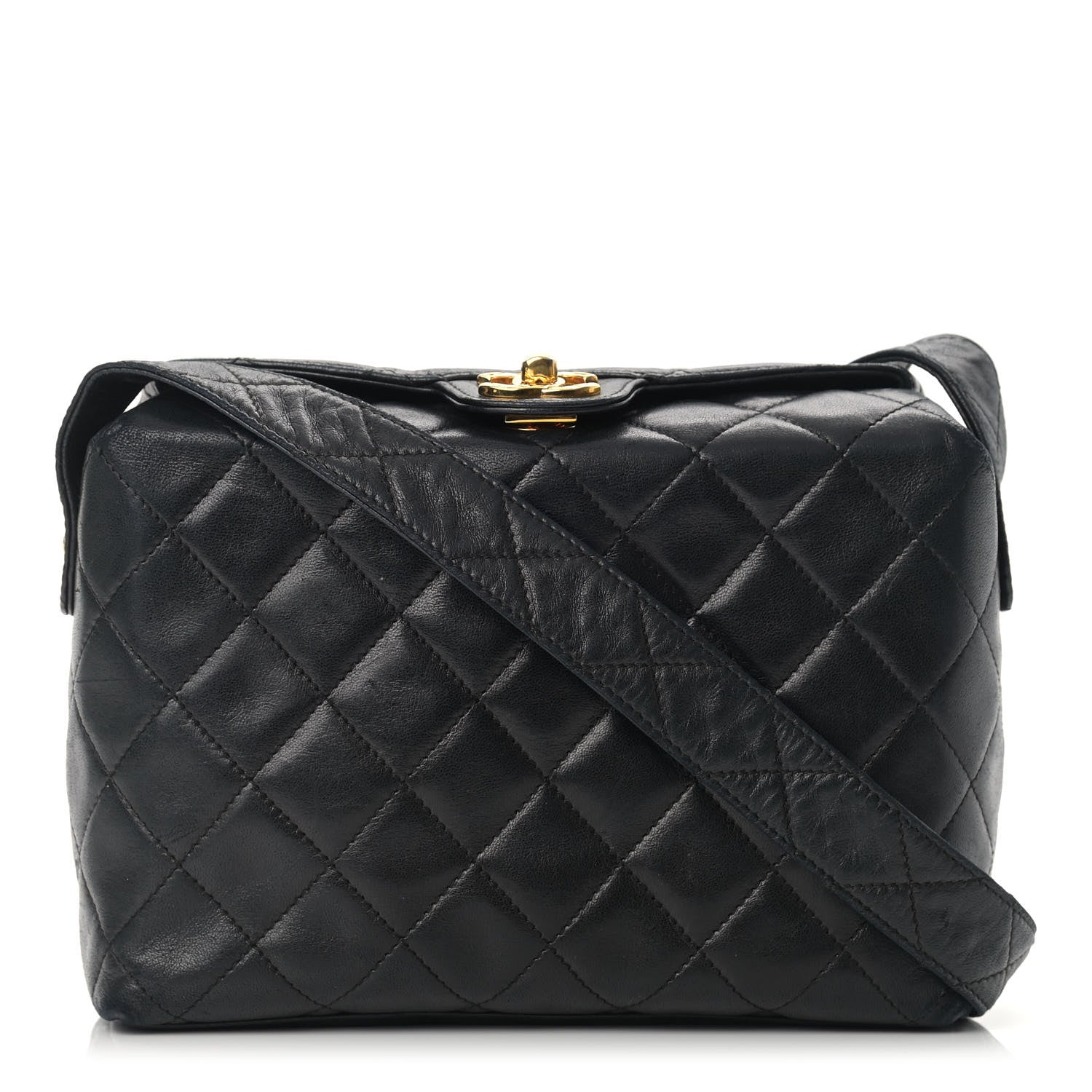 Chanel Lambskin Quilted Flap Shoulder Bag Black 1 of 16