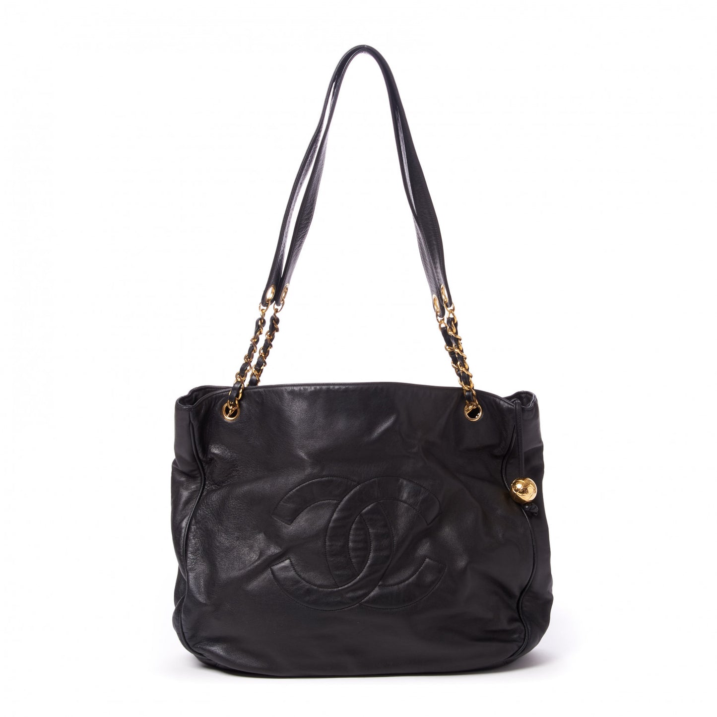 Lambskin CC Shoulder Bag Black
